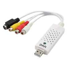 (As show, One size) USB Audio Video Capture Card to Dvd Tv Tuner Converer Adapter compatible with Win7 8 Xp Vista Plug and Play