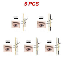 (1  Black 5pcs) 1~5PCS Long-lasting Makeup Lasting Cosmetic Natural Eyebrow Pencil Waterproof 6 Colors Fashion 24k Gold Eyebrow Pencil