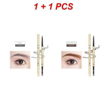 (Mix B 2pcs) 1~5PCS Long-lasting Makeup Lasting Cosmetic Natural Eyebrow Pencil Waterproof 6 Colors Fashion 24k Gold Eyebrow Pencil