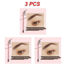 (Style C 3pcs) Waterproof Makeup Eyebrow Cosmetics Easy To Wear Eyebrow Pencil Black Brown Precision Sweat-proof