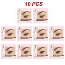 (Style A 10pcs) Waterproof Makeup Eyebrow Cosmetics Easy To Wear Eyebrow Pencil Black Brown Precision Sweat-proof