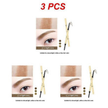 (Style B 3pcs) 1/2/3PCS Automatic Brow Pencil With Brush 5 Professional Miniature Pencils Natural Lifting Eyebrow Pencil Eye