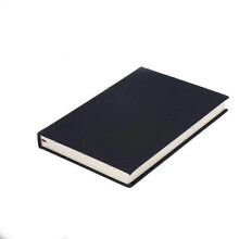 Notebook A5, Black Pu Leather Cover, 180 Zodiac Paper, Simple and Generous, Notepad, with Sticky Notes
