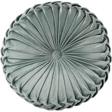 Throw Pillow for Couch Decorative 3D Pumpkin Round Velvet Cushion for Bed Chair Floor 15X15, Light Green