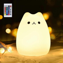 Cat Lamp, Gifts for 3 4 5 Year Old Girls,Graduation Gifts for Teen  Night Light for Bedroom,Kawaii Kitty Baby Nursery Lamp with Remote Control