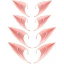 4 Pairs Latex Elf Ear Pixie Dress Up Christmas Soft Santa Costume Cosplay Halloween Party Props two size available