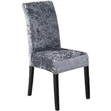 2pcs Thick Velvet Chair Cover Dining Chair Slipcover Elastic Stretch Chair Cover Case