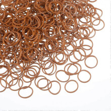 1000pcs Mini Rubber Bands Soft Elastic Bands for Kid Hair Braids Hair (Brown)