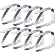 Tablecloth Clips Set of 8 Stainless Steel Tablecloth Clips Anti-Slippery