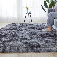 Luxury Shaggy Soft Area Rug Tie-Dyed Faux Fur Indoor Fluffy Non-Slip Rugs Modern Home Decor for Bedroom,Kidsroom,Living Room Dark Grey 120x200CM