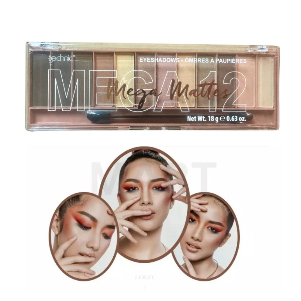 Technic Eyeshadow Palette Mattes Matte Bronze Smokey Eye Shadow-image-OPC-PHG98TP-NEW