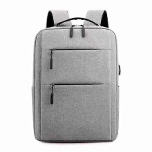 Business Travel Laptop Backpack, Waterproof Backpack, with Usb Charging Port, Large Capacity, Multiple Windows, Color: Light Gray