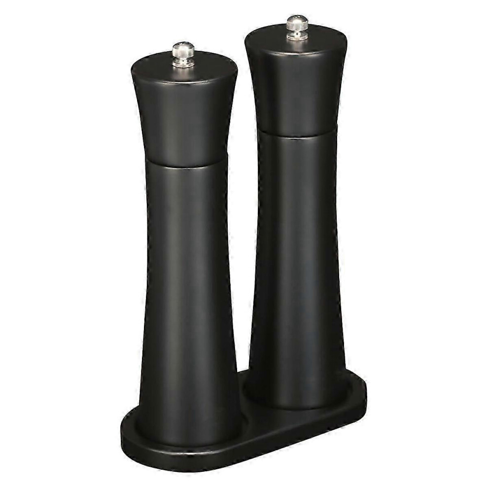 Kikidex (As Show, One Size) Salt And Pepper Mill Wood -Salt And Pepper Grinder Salt Mill Spice Mill Pepper Mills Salt Sha Black