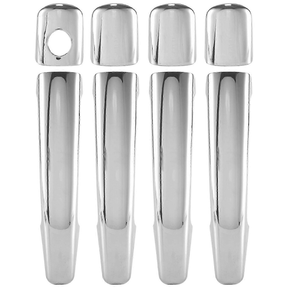 (As Show, One Size) Compatible With C4 C4 C6 207 308 407 Chrome Door Handle Cover Trim 4909775986143