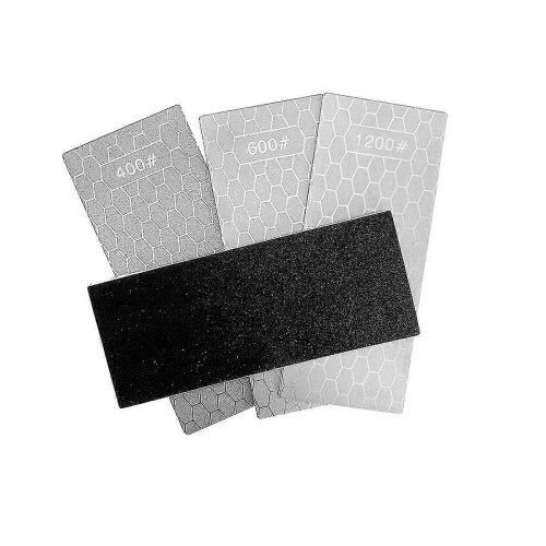 (As show, One size) 5 Pieces Diamond Sharpening Stone Set,Diamond Lapping Plate Coarse/Medium/Fine Grit Sharpener,400/6 2