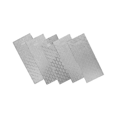 (As show, One size) 5 Pieces Diamond Sharpening Stone Set,Diamond Lapping Plate Coarse/Medium/Fine Grit Sharpener,400/6