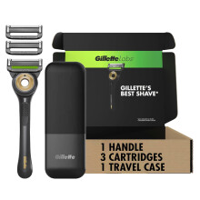 GilletteLabs With Exfoliating Bar Shaving Razor For Men, 1 Handle