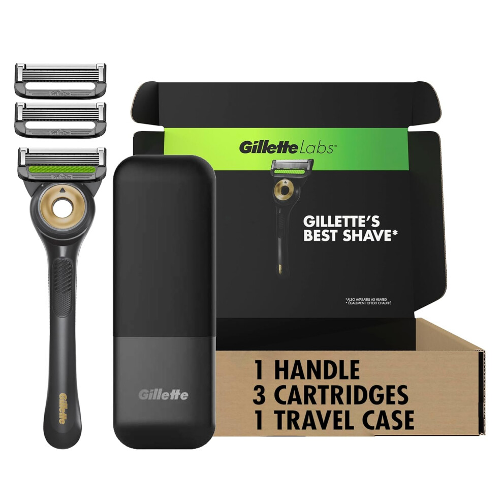 GilletteLabs With Exfoliating Bar Shaving Razor For Men, 1 Handle