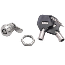 (As show, One size) Cabinet Door Quarter Turn Security Tubular Cam Lock w Keys