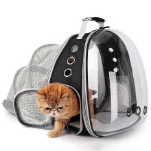 (As show, One size) Expandable Cat Carrier Backpack Large Transparent Pet Travel Backpack Bubble Space Capsule Pet Travel Bag