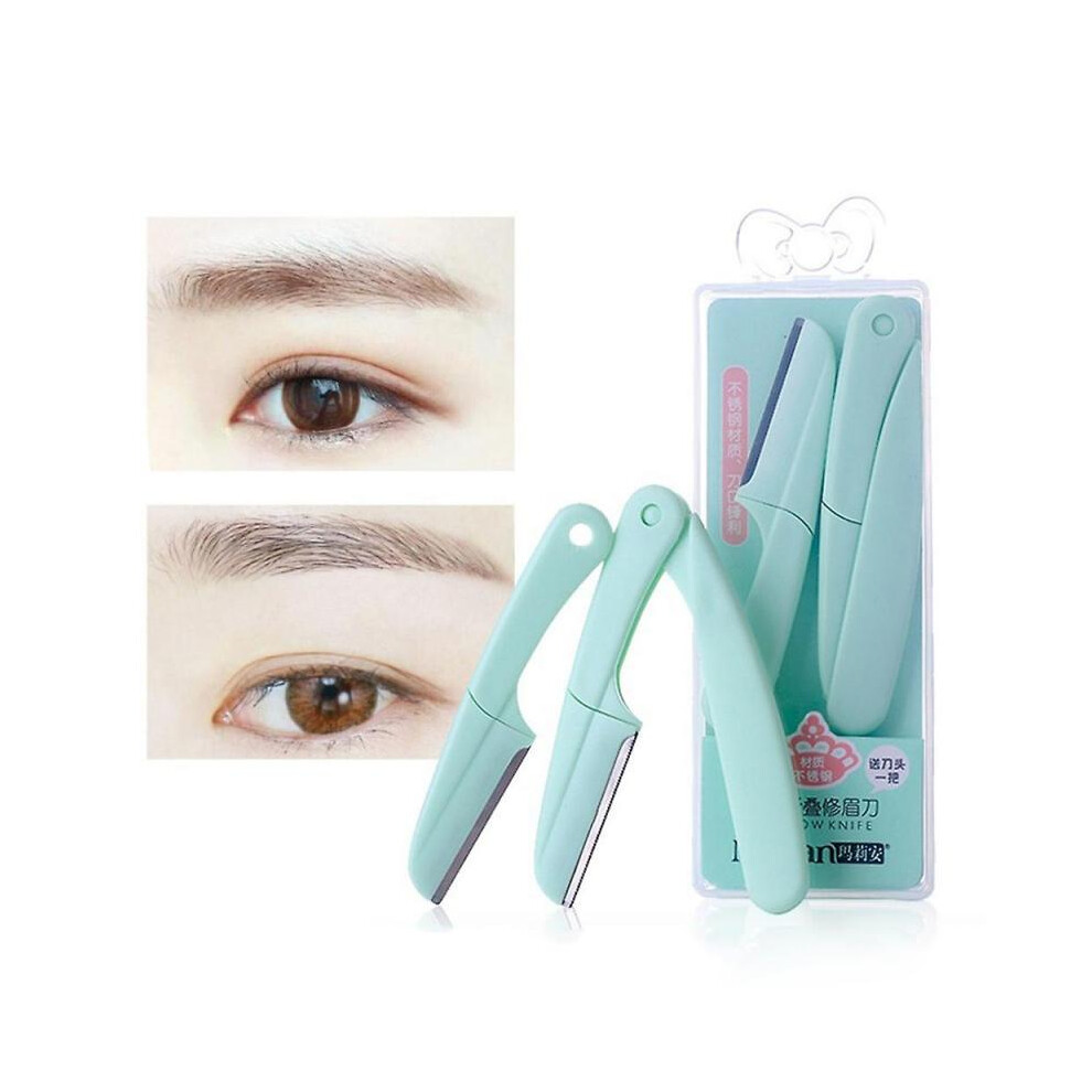 Eyebrow Trimmer Eyebrows Blade Kit Folding Replaceable Shaver Facial Hair Removing Razors Portable