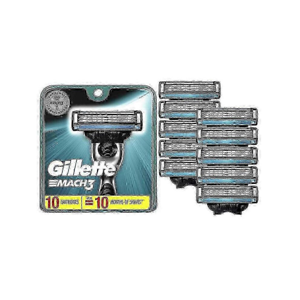Gillette Mach3 Razor Refill Cartridges, 10 Ea