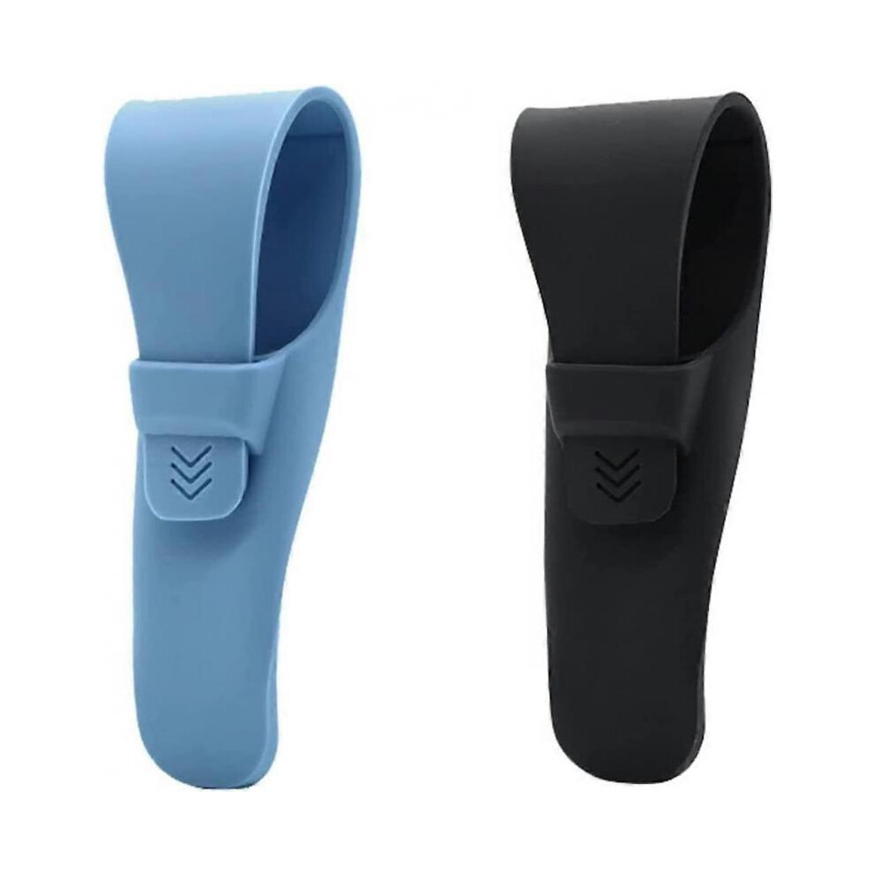 Black/Blue Razor Case Silicone Travel Case Manual Razor Silicone Razor Case Razor Pouch Men's Razor ( Blue) (2Pcs)