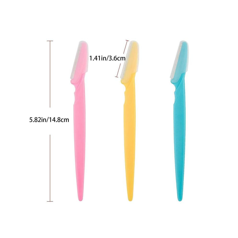 6pcs Exfoliating Dermaplaning Eyebrow Razor Facial Razors Shaver with Precision Cover for Women, Random Color
