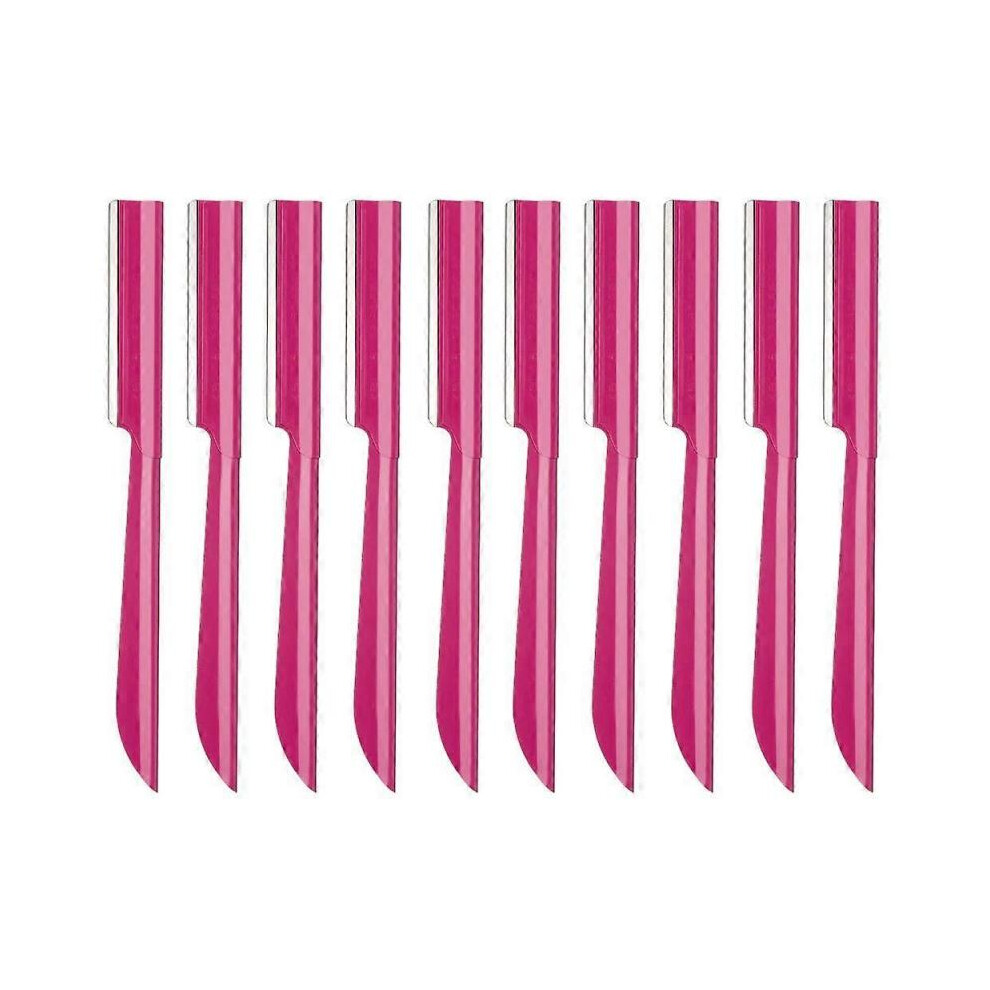 Red Eyebrow Razor, Eyebrow Razor Shaper For Men And Women, Grooming Shavers (-10Pcs)