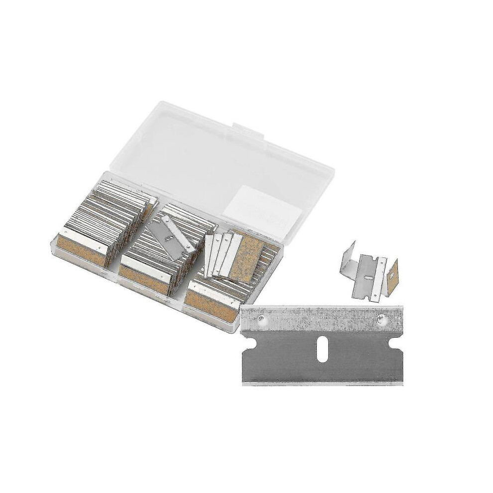 100pcs Single Edge Razor Blades, Industrial Razor Blades, Safety Razor Blades, Individually Packed, Used for Scrapers And