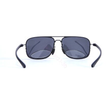 (Gray, =+3.50 strength) Men Metal Bifocal Tinted Reading Glasses Square Outdoor Polarized Sunglasses
