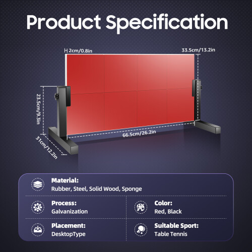 Table Tennis Rebound Board,360  Adjustment W/ 8 Rubber Blocks 2