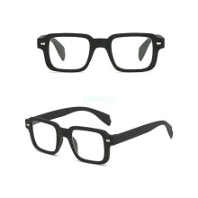 (+2.00 strength, Black) 2Pair Square Reading Glasses 1.0-4.0 Matt PC Frame Mens Womens