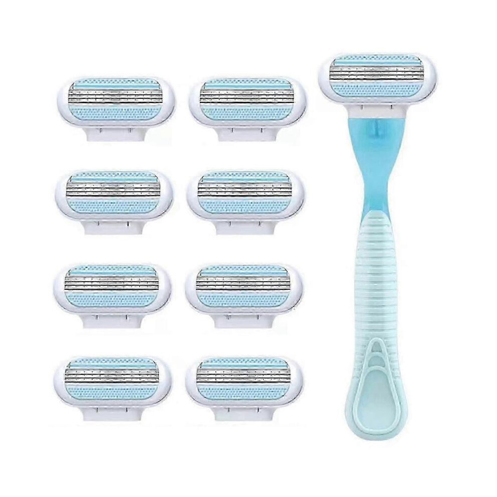 Blue Women's Razor Blade Refills - Handle, 8 Pack For Smooth Shave