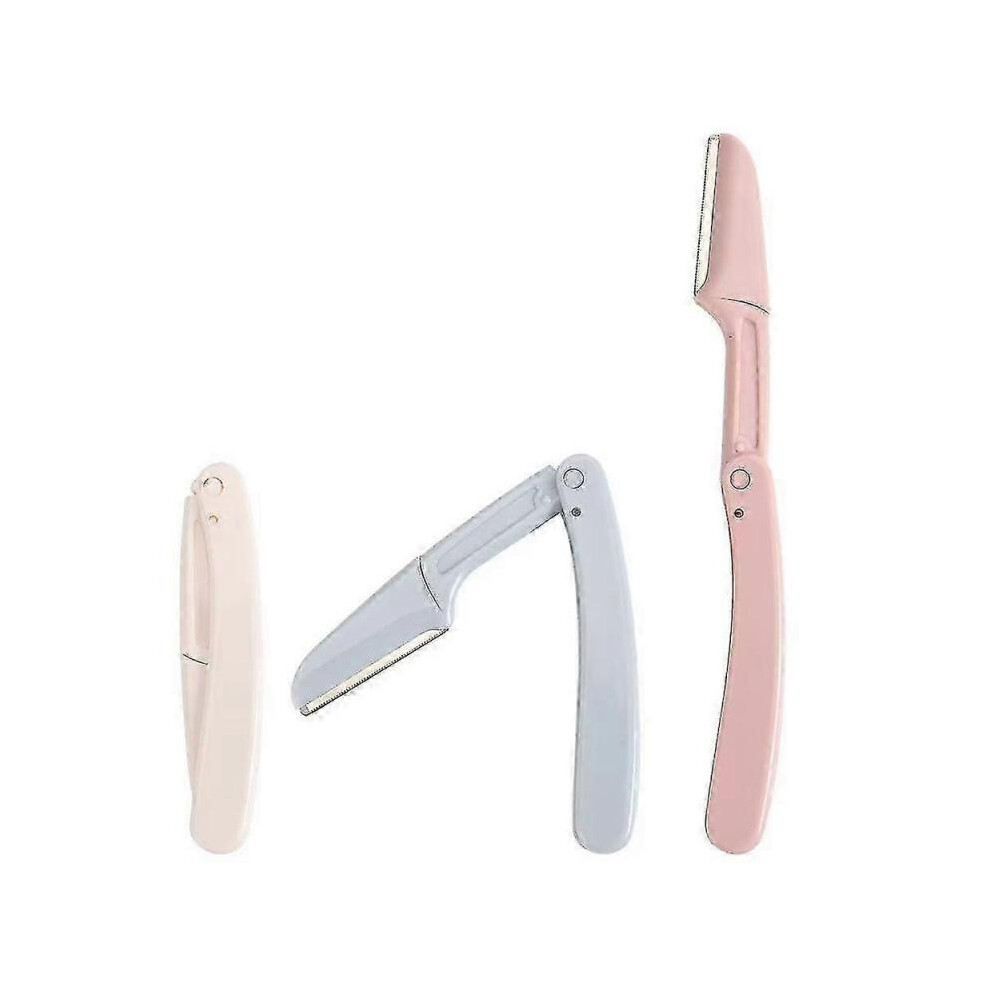 Foldable Eyebrow Razor, Face Shaver, Unisex Dermaplaning Blades (6pcs, Multicolor)