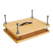 (As show, One size) Book Press ,Bamboo Wood Bookbinding Press, Portable Grip Handle & Anti-Slip Mat, Handmade BookBindi