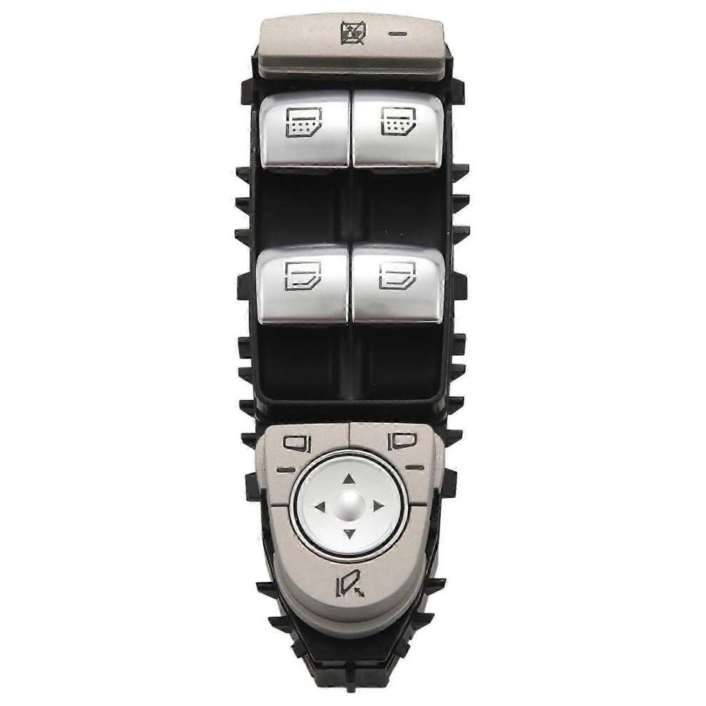 (As Show, One Size) Front Door Window Switch 2229056800/A 222 905 68 00 Compatible With - C300 C63 C350e C-Class W205 W253 W222 Black/Silver 4909775981735