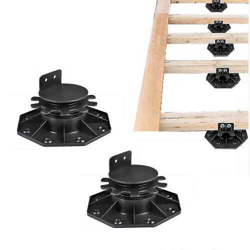 (As show, One size) 10Pack Adjustable Deck Support Pedestal Deck Foundation Base Support compatible with Floating Deck Platcompatible withm Deck Floor Height 2