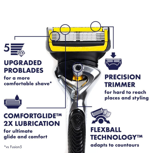 Gillette Gillette ProGlide Shield Men's Razor, 5 Bladed Razor, with Precision 1