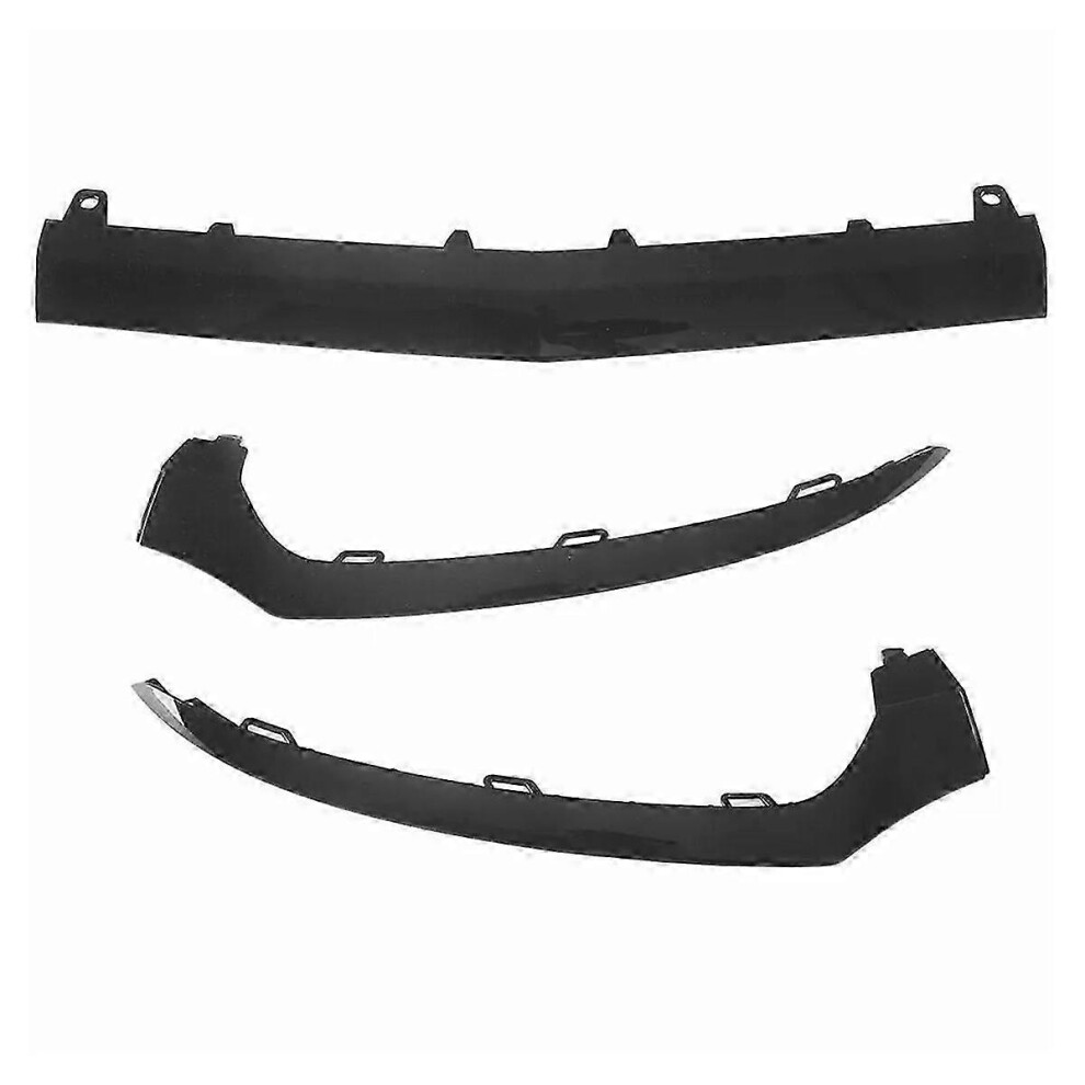 Kikidex (As Show, One Size) 3Pcs/Set Front Bumper Lower Lip Splitter Trim Compatible With C-Class W205 15-18 2058851474 A2058851574 A2058852500