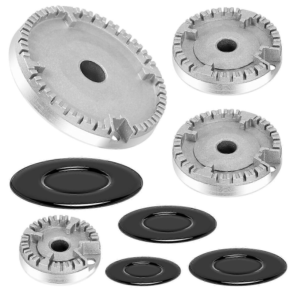 Kikidex (As Show, One Size) Cooker Hat Set Stove Lid Upgraded, Oven Gas Hob Burner Crown Flame Cap, Gas Burner Flame Cap Fits M