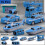 (16 piece set, Blue) Magnetic Transform Engineering Car Assembled Toys 1