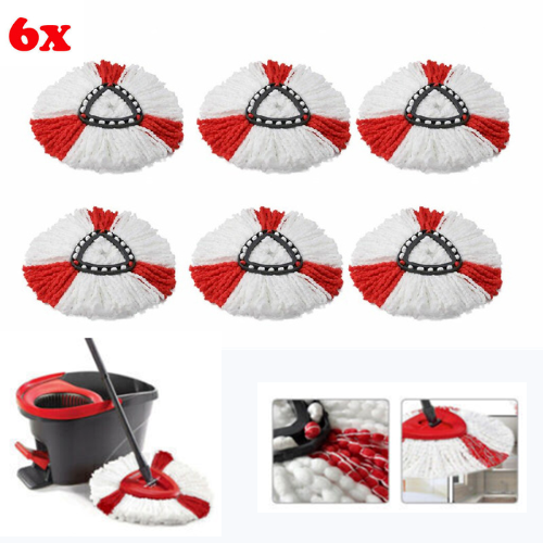 6x Replacement for Vileda Mop Heads Refill Turbo Microfibre Spin Mop 1