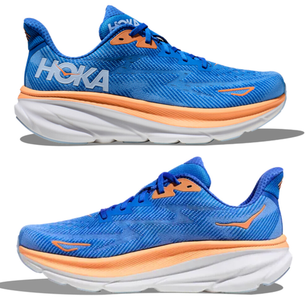 (Blue, UK7/EU40.5) HOKA ONE ONE Clitfon 9 Adult Wear-resistant Running Shoes Trainers Jogger Sport Platform Sneakers