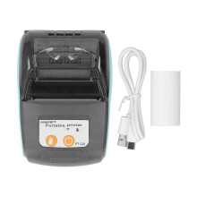 (As show, One size) 58mm Wireless Bluetooth Receipt Thermal Printer Portable Receipt Printer for Clothing Industry Stores DC7.4V Without Cover