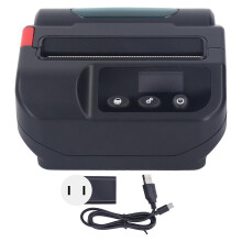 (As show, One size) Thermal Printer 80mm Bluetooth 4.0 Thermal Receipt Printer with Display Screen AC110240V US Plug