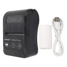 (As show, One size) 58mm Portable Mini Thermal QR Code Printer 2in Cordless USB Receipt Ticket Thermal Printer for Android