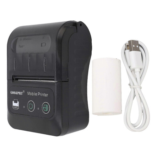 (As show, One size) 58mm Portable Mini Thermal QR Code Printer 2in Cordless USB Receipt Ticket Thermal Printer for Android