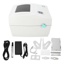 (As show, One size) Thermal Receipt Printer 203 DPI 127mm/s Thermal Label Printer for Warehouse Retail Logistics 100240V