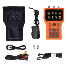 (As show, One size) Satellite Finding Device 4.3in Colorscreen DVB S2X S T2 T Satellite Signal Meter 100240VAC US Plug